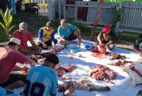 DPW Partai Gelora Indonesia menggelar pemotongan hewan kurban.