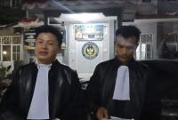 Filip Jaya Saputra  (pangacara yn) saat memberikan keterangan ke awak media 