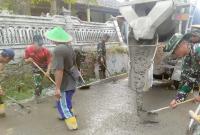 Program TNI Manunggal Membangun Desa (TMMD) ke-129 Tahun Anggaran 2026 di Dusun Mundu, Desa Kesongo, Kecamatan Kedungadem, Kabupaten Bojonegoro, memasuki tahap penyelesaian akhir, Sabtu (1/8/2026).