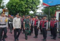 Kapolres Asahan AKBP Revi memimpin apel gelar pasukan dalam rangka pengamanan Hari Raya Idul Fitri 1447 Hijriah melalui Operasi Ketupat Toba 2026.