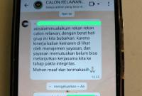 Pengumuman disalah satu Grup Relawan
